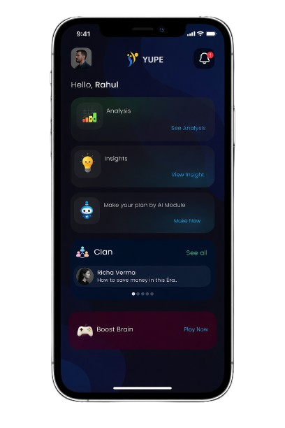 YuPe app preview on phone